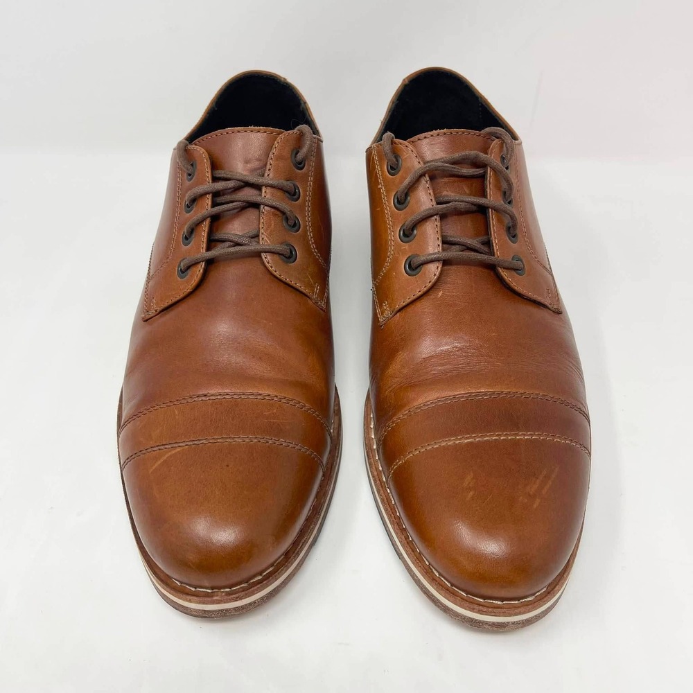 Helm The Bradley Teak Leather Lace Up Shoe Oxford Derby Mens 11M - Picture 6 of 10